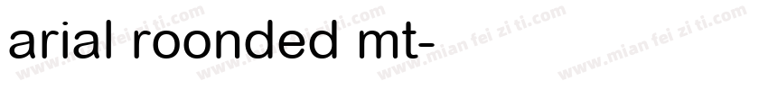 arial roonded mt字体转换